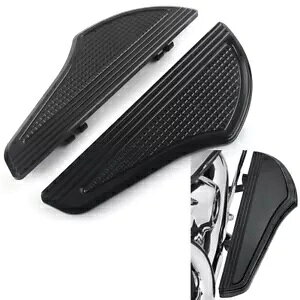 �m���X���b�v�t�����g�t���A�{�[�h�t�b�g�y�O�t�B�b�g�n�[���[�_�C�i�c�[�����O�\�t�e�C���u���b�N���[�^�[ Non-Slip Front Floorboards Foot Peg Fit Harley Dyna Touring Softail Black Motor �y���s�A���i�z