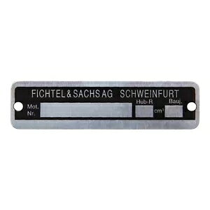 UbNX 504 505 506 50/2 50/3 50/4 50/5 50 S 501 80 SA SW [^[L- Sachs 504 505 506 50/2 50/3 50/4 50/5 50 S 501 80 SA SW Motor Nameplate Sign-