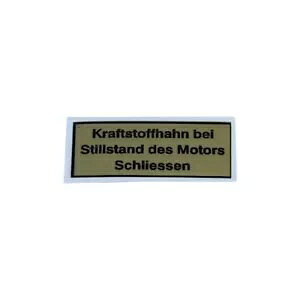 XebJ[m[guRouv10x25 mm c_bv^Cv 429 510 515 517 529- Sticker note "fuel valve" 10x25 mm for Z?ndapp type 429 510 515 517 529-
