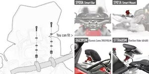 GIVI �X�}�[�g �o�[ S900A �܂��̓X�}�[�g �}�E���g S901A ���t���L�b�g - GIVI Mounting Kit of the Smart Bar S900A or the Smart Mount S901A - �y���s�A���i�z