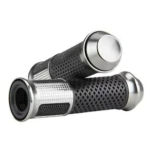 VnhAnho[nho[CNCubNN[I[goCAXN[^[Aybgp- NEW handles, handlebar handles rubber CNC black chrome for motorcycle, scooter, moped-