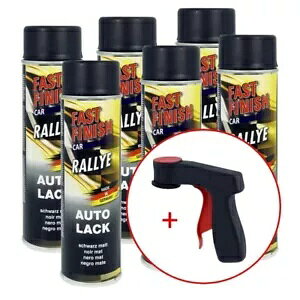 FastFinish Rally yCg yCg Xv[ ubN }bg 500ml 6 { + Xv[ʃnh 1 { - 6x FastFinish Rally Paint Paint Spray Black Matte 500ml + 1x Spray Cans Handle-