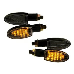 4x ~jCWP[^[ LED }[e ubN NA E-eXgς I[goC XN[^[ Nbh ATV- 4x Mini Indicator LED Marten Black Clear E-Tested for Motorcycle Scooter Quad ATV-