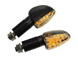 �~�j�C���W�P�[�^�[ LED Flixo �J�[�{���N���A M10 E �e�X�g�ς݃��j�o�[�T���X�N�[�^�[�I�[�g�o�C- Mini indicator LED Flixo carbon clear M10 E-tested universal for scooter motorcycle- �y���s�A���i�z