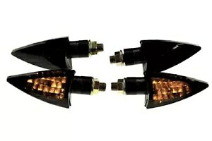 4x LED ~jCWP[^[Zbg Rob J[{eBebh M10 z_ CB 600 F Hornet 1 PC34-p 4x LED Mini Indicator Set Rob Carbon Tinted M10 for Honda CB 600 F Hornet 1 PC34-