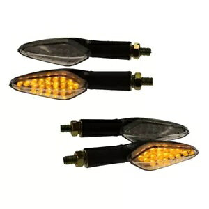 4x ~j CWP[^[ LED V[ J[{ M10 E eXgς݃jo[TI[goC XN[^[p NEW- 4x mini indicator LED shower carbon M10 E-tested UNIVERSAL for motorcycle scooter NEW-