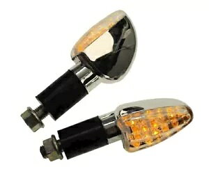 �~�j�C���W�P�[�^�[ LED Flixo �N���[���N���A M10 E �e�X�g�ς݃��j�o�[�T���I�[�g�o�C�N���b�h�p Mini Indicator LED Flixo Chrome Clear M10 E-Tested Universal for Motorcycle Quad- �y���s�A���i�z