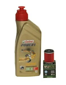 ICZbg 1L JXg[ 10W-40 ICtB^[t HF141 }n WR 125 DE071 DE072- Oil change set 1l Castrol 10W-40 with oil filter HF141 for Yamaha WR 125 DE071 DE072-