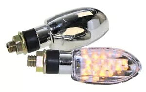 LED�~�j�C���W�P�[�^�[�Z�b�g �}�[�e���N���[���N���A E-No. UNIVERSAL M10 �X�N�[�^�[ �I�[�g�o�C �N���b�h- LED Mini Indicator Set Marten Chrome Clear E-No. UNIVERSAL M10 Scooter Motorcycle Quad- �y���s�A���i�z