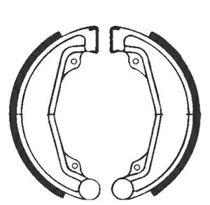 �h�����u���[�L EBC �p�u���[�L�W���[ �X�v�����O�t�� H312 �z���_ CM 200 T �N 80-84- Brake jaws for drum brake EBC with springs H312 for Honda CM 200 T year 80-84- �y���s�A���i�z