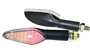 LED ~jCWP[^[/ACgZbg V[ J[{ NA E-eXgς M10 I[goC V\- LED Mini Indicator/Rear Light Set Shower Carbon Clear E-Tested M10 Motorcycle Simson-