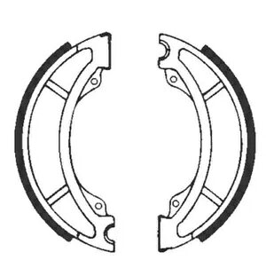 �h�����u���[�L�p�u���[�L�W���[ �X�v�����O�t�� Y508G �a�t�� Yamaha TT 600 K 36A- Brake jaws for drum brake with springs Y508G grooved for Yamaha TT 600 K 36A- �y���s�A���i�z