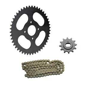 �`�F�[���Z�b�g �u���b�N 12 �s�j�I�� 47 �X�v���P�b�g �`�F�[�� Hercules Optima HR2 P1 3 MX1-�p Chain Set Black 12 Pinions 47 Sprocket Chain for Hercules Optima HR2 P1 3 MX1- �y���s�A���i�z