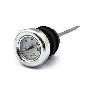xvtICQ[W N[zCg n[[_rbh\ \teC 84-99 & XL 82-03-p Oil gauge with thermometer chrome white for Harley Davidson softail 84-99 & XL 82-03-