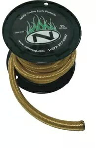 Namz KXC^Jn 5/16 C`An[[_rbh\p- Namz Gas Line Brass Fabric 5/16", for Harley Davidson-