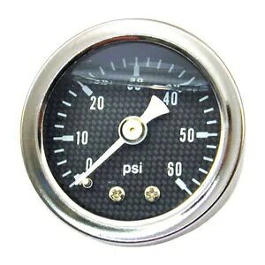 v CWP[^[AJ[{A60PSI n[[_rbh\p- Oil Pressure Gauge Oil Pressure Indicator, Carbon, 60PSI for Harley-Davidson-