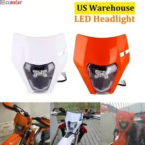 LED �w�b�h���C�g�t�F�A�����O�w�b�h�����v�_�[�g�o�C�N EXC XCF XCW SX TE TC FE 300 350 450�p LED Headlight Fairing Headlamp Dirt Bike for EXC XCF XCW SX TE TC FE 300 350 450 �y���s�A���i�z