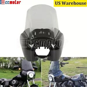 Abp[wbhCgtFAOJo[ 15C`tgKXt n[[_Ci 39mm-49mm tH[Np Upper Headlight Fairing Cover w/ 15" Windshield For Harley Dyna 39mm-49mm Forks