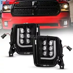 2013-2018 _bW 1500 LED tHOvop[hCrOv zCg DRL t For 2013-2018 Dodge Ram 1500 LED Fog Lights Bumper Driving Lamps W/ White DRL