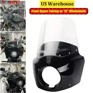 wbhCgtFAO 15C` tgKXt \teC Xg[g {u FXBB 114 FXBBS 18-23p Headlight Fairing w/ 15" Windshield For Softail Street Bob FXBB 114 FXBBS 18-23