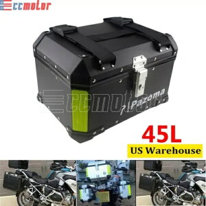 45L Balck I[goC̃gN[gbvP[Xוhe[{bNXXN[^[ 45L Balck Motorcycle Trunk Storage Top Case Luggage Waterproof Tail Box Scooter
