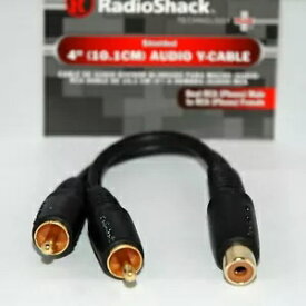 Radio Shack 新しい RCA 4 インチ AV オーディオ Y ケーブル、42-2570 Radio Shack New RCA 4" AV Audio Y Cable, 42-2570