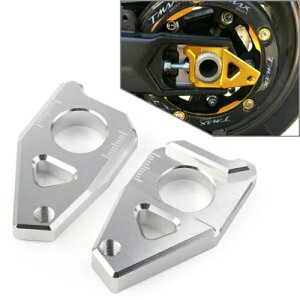 2x Vo[ ANX Xsh `F[ AWX^[ ubN }n YZF R1 FZ8 FZ1 TMAX 530 ɓK 2x Silver Axle Spindle Chain Adjuster Blocks Fit Yamaha YZF R1 FZ8 FZ1 TMAX 530