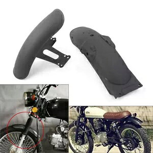 ubNI[goCtg&AtF_[}bhK[hJo[tBbgJtF[T[gCG125 Black Motorcycle Front&Rear Fender Mudguard Cover Fit Cafe Racer Retro CG125
