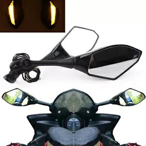 2x LED �^�[���V�O�i�� �o�b�N�~���[ �T�C�h�~���[ �A���o�[ �t�B�b�g �z���_ CBR600RR CBR1000RR 2x LED Turn Signal Rearview Side Mirror Amber Fit Honda CBR600RR CBR1000RR �y���s�A���i�z