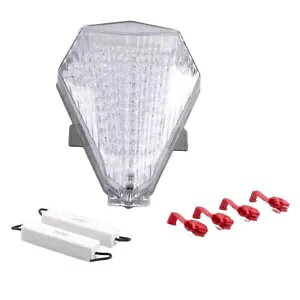 I[goCAu[Le[CgECJ[}n YZF R6 2006 2007 NA Motorcycle Rear Brake Tail Light Turn Signals For YAMAHA YZF R6 2006 2007 Clear