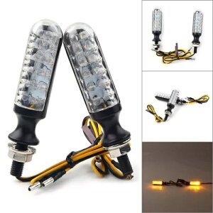 2×jo[TI[goC12V LED^[VOiCgCWP[^[ECJ[Ao[d 2×Universal Motorcycle 12V LED Turn Signal Lights Indicator Blinker Amber Bulbs