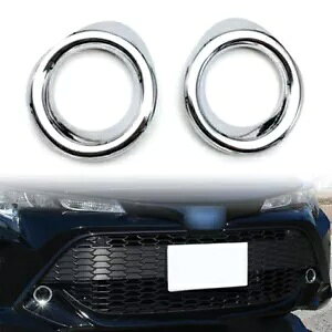 2X N[tgtHOvt[Jo[g g^ J[ nb`obN 19-2020p 2X Chrome Front Fog Lamp Frame Cover Trim For Toyota Corolla Hatchback 19-2020