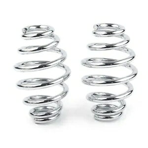 3C` oRCh\V[gXvO Vo[ n[[`bp[{o[\teCp 3" Barrel Coiled Solo Seat Springs Silver for Harley Chopper Bobber Softail