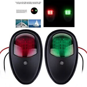 2x LEDirQ[VCghbhO[}{[gbgbh+O[v 2x LED Navigation Light Waterproof Red Green Marine Boat Yacht Red+Green Lamp