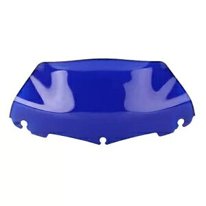 I[goC 9 C` EF[u tg KX XN[ n[[ c[O Xg[g OCh u[ Motorcycle 9" Wave Front Windshield Screen For Harley Touring Street Glide Blue