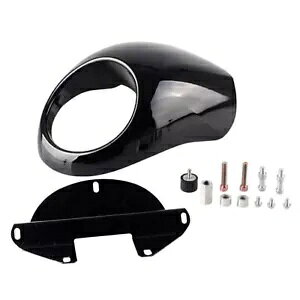 5 3/4C` tg wbhCg tFAO JE }XN Jo[ n[[ X|[cX^[ _Ci OChɓK 5 3/4" Front Headlight Fairing Cowl Mask Cover Fit Harley Sportster Dyna Glide