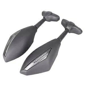2x obN~[ ^[VOiCgt hDJeB z_ n[[p jo[T 2x Rearview Mirrors w/Turn Signal Lights Universal for Ducati Honda Harley