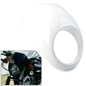 n[[ X|[cX^[ _Ci FX XLp zCg tg wbhCg tFAO }XN oCU[ Jo[ White Front Headlight Fairing Mask Visor Cover for Harley Sportster Dyna FX XL