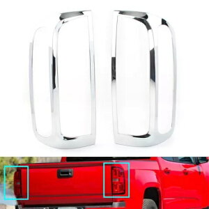 Ae[Cgvt[g ABS N[ 2 tBbgV{[Rh 2015-2020 Rear Tail Light Lamp Frame trim ABS Chrome 2pcs fit Chevrolet colorado 2015-2020