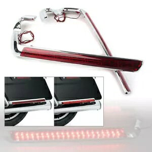 N[ ThobO LED TCh }[J[ Cg bh Y n[[ c[O 2014-2020 ɓK Chrome Saddlebag LED Side Marker Light Red Lens Fit Harley Touring 2014-2020