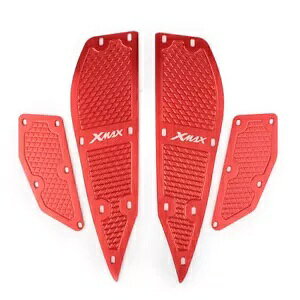 スクーター フロント & リア フットレスト フット ステップ CNC ヤマハ XMAX250 2011-2016 12 レッド Scooter Front & Rear Footrest Foot Step CNC For Yamaha XMAX250 2011-2016 12 Red