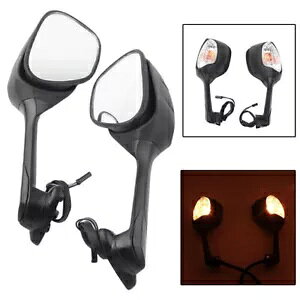obN~[ ^[VOit XYL GSXR1000 2006-2015 ubN[^[|ɓK Rearview Mirrors With Turn Signals fit Suzuki GSXR1000 2006-2015 Black Motor po