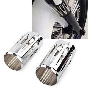 N[ tH[N u[c XC_[ Jo[ JEx tBbg n[[ c[O OCh Trike86-13 Chrome Fork Boot Slider Cover Cow Bell Fit Harley Touring Glide Trike86-13