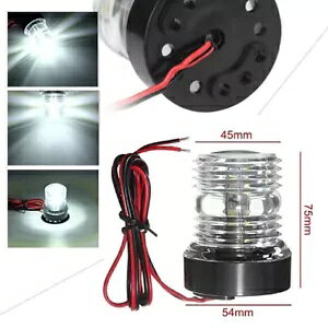 1x }{[gbg LED irQ[VCgDAJ[zCgCgEh 360° 1x Marine Boat Yacht LED Navigation Light Stern Anchor White Lights Round 360°