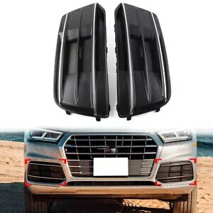 2x tgop[tHOCgOOJo[EtBbgAEfB Q5 2018-2022 2x Front Bumper Fog Light Grille Grill Cover Left & Right Fit Audi Q5 2018-2022