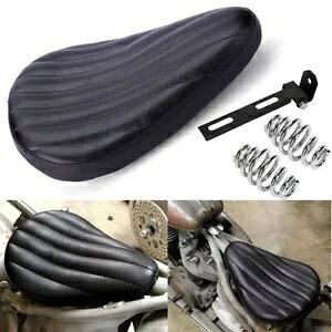 3 C` U[ XvO \ V[g pbh Jo[ tBbg n[[ `bp[ {o[ JX^ 3" Leather Spring Solo Seat Pad Cover Fit Harley Chopper Bobber Custom