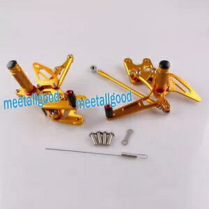 �S�[���h CNC �����\�ȃ��A�Z�b�g ���A�Z�b�g �t�b�g�y�O �X�Y�L 2007 2008 GSXR1000 Gold CNC Adjustable Rearset Rearsets Foot pegs Fit Suzuki 2007 2008 GSXR1000 �y���s�A���i�z