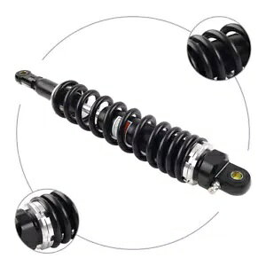 1 PC �A���~�j�E�� 10 �~�����[�g���X�v�����O 450 �~�����[�g���V���b�N�A�u�\�[�o�[ ATV �N���b�h�_�[�g���]�ԗp�u���b�N 1 Pc Aluminum 10mm Spring 450mm Shock Absorber For ATV Quad Dirt Bicycle Black �y���s�A