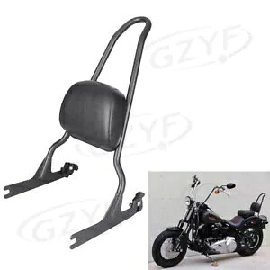 O\ȃA V[V[o[ obNXg pbht n[[ t@bg{[C \tBe[ 06-12 ubNɓK Detachable Rear Sissy Bar Backrest w/ Pad Fit Harley Fatboy Sofitail 06-12 Black