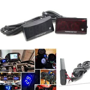 fW^v[^[xv[VOXN[^[pbh/u[| Digital Water Temperature Gauge Meter Thermometer for Racing Scooter Red/Blue po